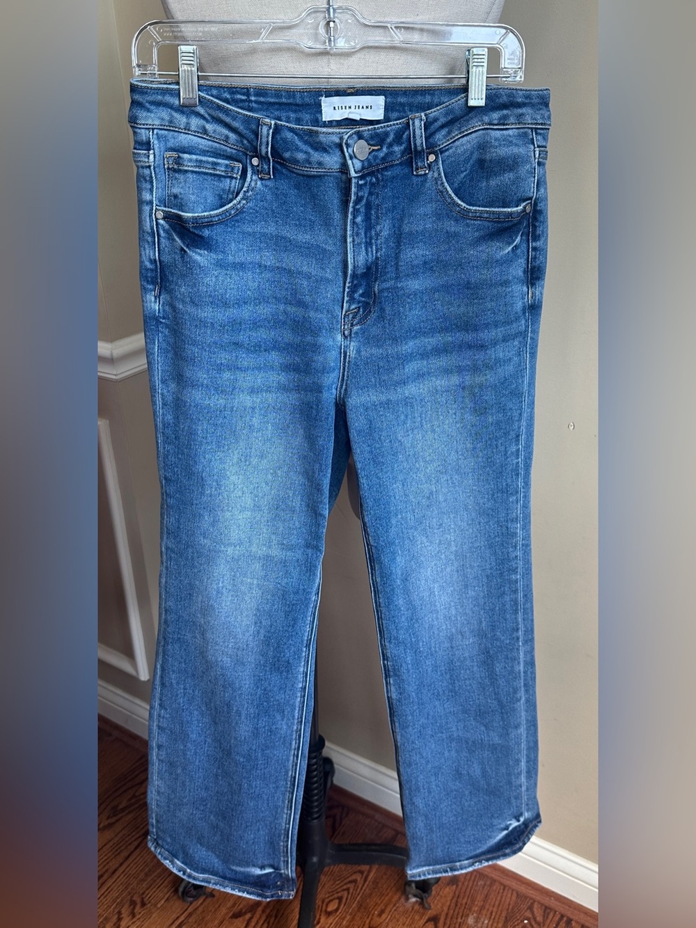 Risen Jeans Straight Leg Medium‎ Wash Jeans, Size 13/31